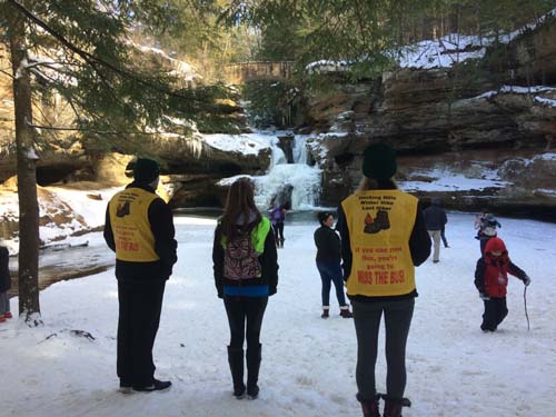 Winter Hike Old Man's Cave-Hikers take on the elements!