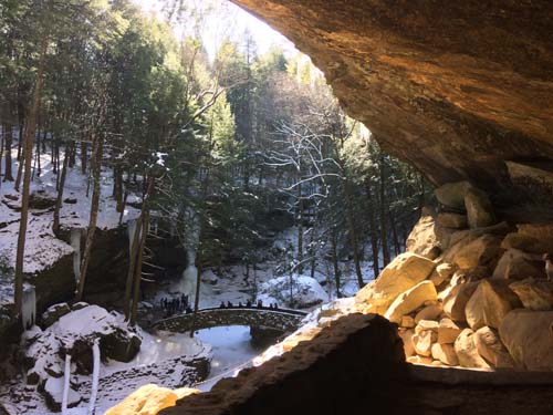 Winter Hike Old Man's Cave: at Old Man's Cave