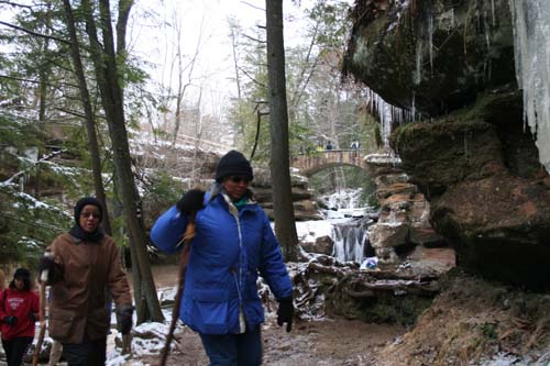 Winter Hike Old Man's Cave-Hikers take on the elements!