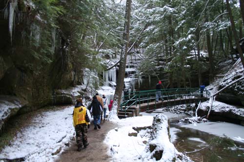 Winter Hike Old Man's Cave: at Old Man's Cave